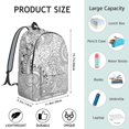 thumbnail image 4 of Paisley Pattern Canvas School Backpack, Artistic Floral Vintage Boho Daypack with Mandala Inspired Design, 4 of 5