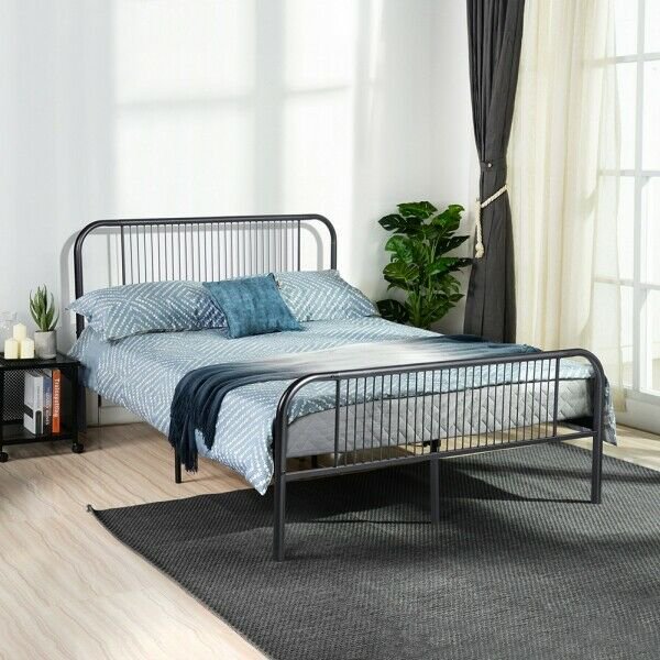 Full Beds Base in Metal Bed Frame, Black 11 Inch Platform Bed Frames