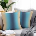 thumbnail image 2 of Khaki Dark Blue Ombre Throw Pillow Covers 16x16 Inch Set of 2, Modern Abstract Art Gradient Waterproof Outdoor Pillow Covers, Decorative Cushion Pillowcases for Couch, Sofa, Bed, Garden, Patio, 2 of 9