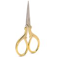 thumbnail image 1 of Cross-stitch Scissors Smooth Surface Painted Sturdy Comfortable Grip Small Size Lightweight Convenient Shears for Daily Use Half gold, 1 of 6