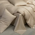 thumbnail image 6 of MooMee Duvet Cover Set King 600-TC 100% Extra Long-Staple Cotton Sateen Silky Smooth Luxury (Taupe), 6 of 6