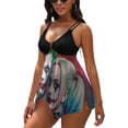 thumbnail image 3 of Film Harley Quinn Joker Women's Split Skirt Swimwear Two-Piece Swimsuit Backless Bikini Set Summer Holiday Beach Adjustable Bathing Suit, 3 of 6