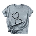 thumbnail image 5 of Dyegold Heart Tshirts Shirts For Women Cute Graphic Tees Funny Summer Casual Loose Round Neck Tees Tops Basic Tunic Tops, 5 of 7