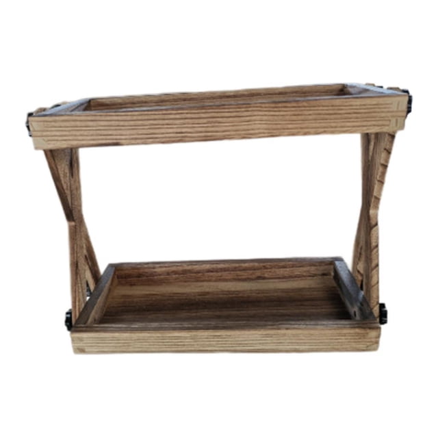 Estante Organizador de Madera para Encimera, Estante de Cocina para Accesorios de Barra de Café, Organizador de Estación de Café para Mesa de Sala de