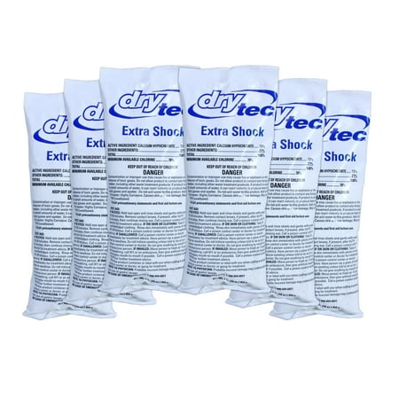 Dry Tec 73% Calcium Hypochlorite Chlorinating Extra Shock Treatment for Swimming Pools, 12 (Best Pool Cleaner For Pebble Tec)