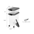 thumbnail image 7 of IRIS 30 Lbs & 11 Lbs Combo Airtight Dog Food Storage Container, Stackable Treat Box, 2-Cup Scoop, Casters, Dark Gray, 7 of 7
