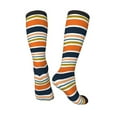 thumbnail image 4 of Easygdp Colorful Pastel Stripes Soccer Socks Sport Knee High Socks Calf Compression Athletic Socks for Men and Women, 4 of 9