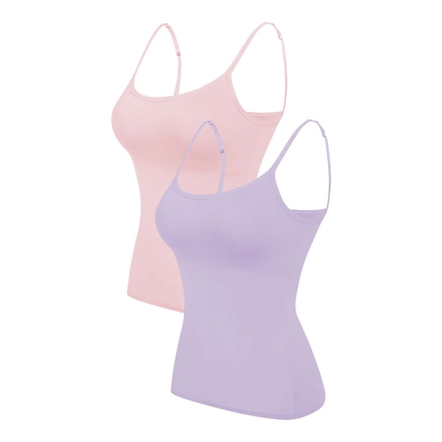 2PC Camisole Women's Chest Pad With Four Seasons Plus Size Modal Outer Wearing Base Beauty Back Top