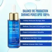 Dermaxgen 10% Niacinamide Serum for Smooth, Bright & Youthful Skin, Pore Reducer + Uneven Skin Tone Treatment, Treat Dark Spots, Diminishes Acne Prone, Skin Balancing, Restores Elasticity