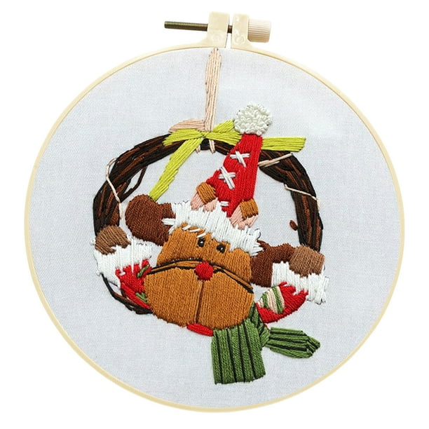 Kit Bordado Punto Cruz Aguja DIY Navidad para Adultos Principiantes
