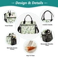 thumbnail image 3 of FORMRS Insulated Lunch Bag Unisex Large Capacity with Shoulder Strap, Green Leafy Pattern, 3 of 6