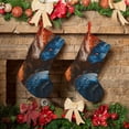 thumbnail image 6 of Lsque 18 Inches Red And Blue Fire Dragon F Pattern Christmas Stockings Hanging Ornaments,Knitted Xmas Fireplace Hanging Stocking,Holiday Decoration, 6 of 7