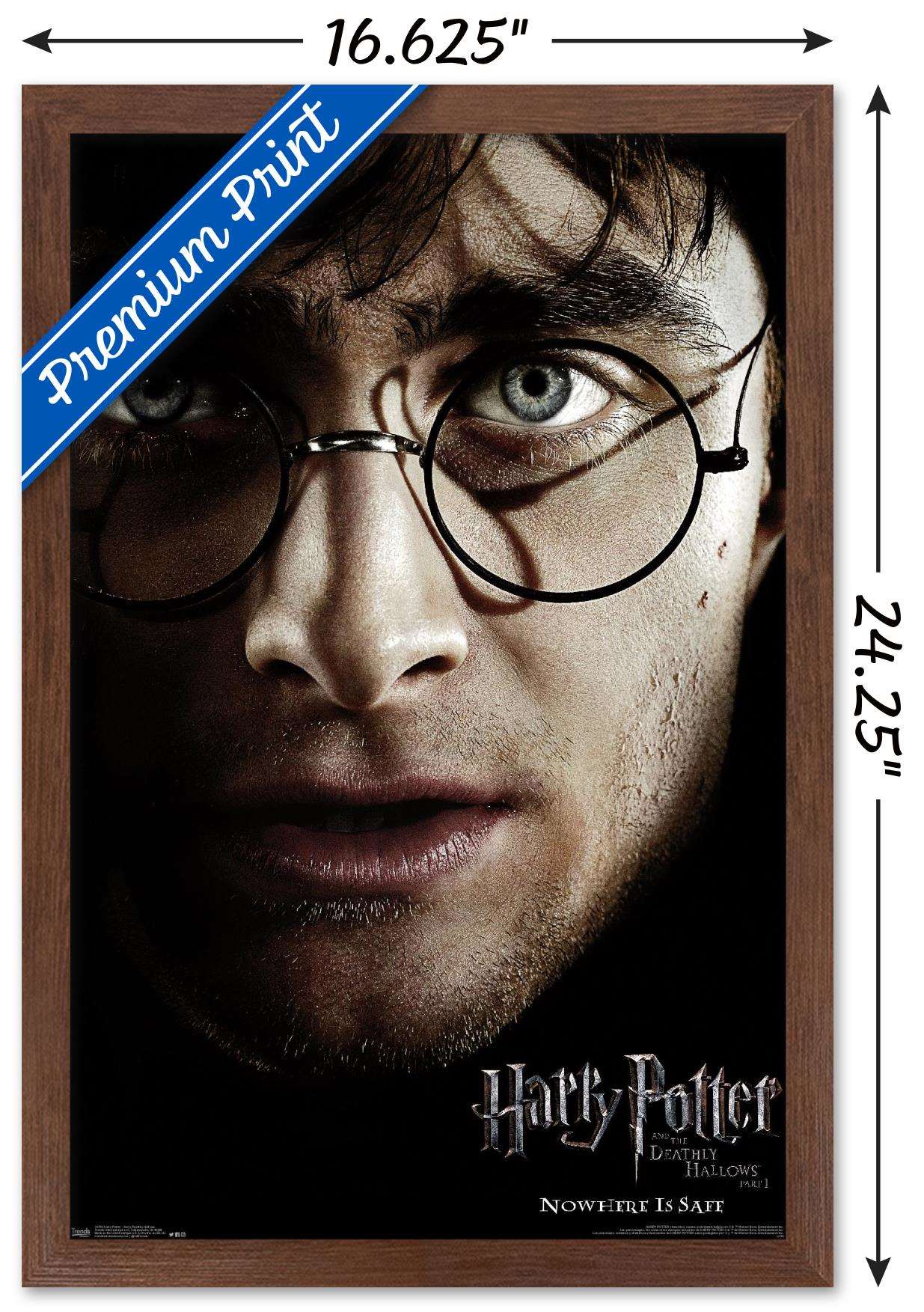 Harry Potter and the Deathly Hallows: Part 1 - Harry One Sheet Wall Poster, 14.725" x 22.375", Framed