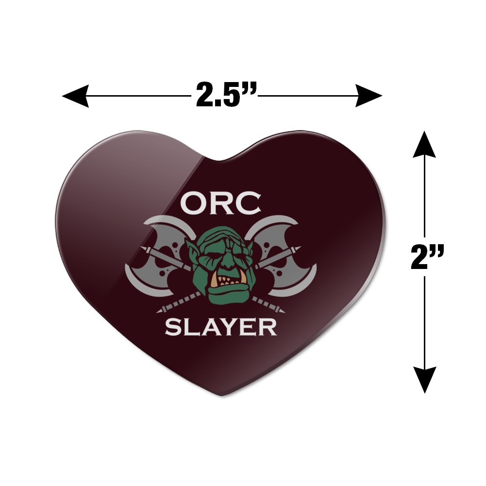 Orc Slayer Fantasy Games RPG Axe Heart Acrylic Fridge Refrigerator Magnet -  Walmart.com