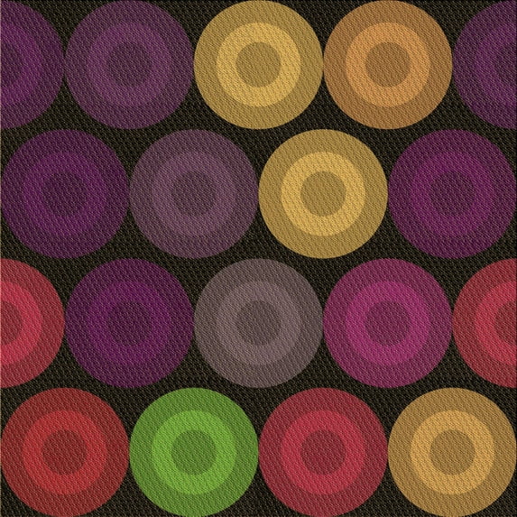 Ahgly Company Indoor Square Patterned Plum Pie Purple Area Rugs, 5' Square