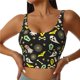thumbnail image 1 of Fotbe cartoon Skull spider web Sujetador Deportivo Largo sin Aros para Mujer con Almohadillas y Soporte Medio, Transpirable y Absorbente, Camiseta Tipo Chaleco o Tank Top-Large, 1 of 8