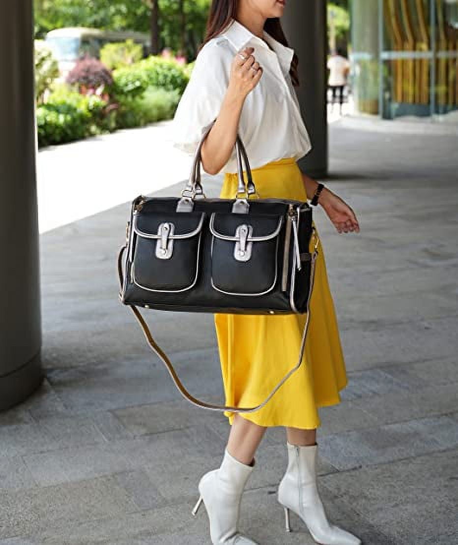 MKF Collection Genevieve Color Block Vegan Leather Women S Navy