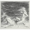 thumbnail image 3 of Charles Haslewood Shannon 13x12 Black Modern Framed Museum Art Print Titled - Sea and Breeze (1894), 3 of 5