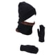 thumbnail image 3 of Gorro de invierno Sunnimix Negro Sombrero Bufanda y Guantes, 3 of 8