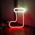 thumbnail image 3 of Mosey Neon Sign Lamp Creative USB/Battery Operated Xmas Stocking LED Neon Light Decoration, 3 of 8