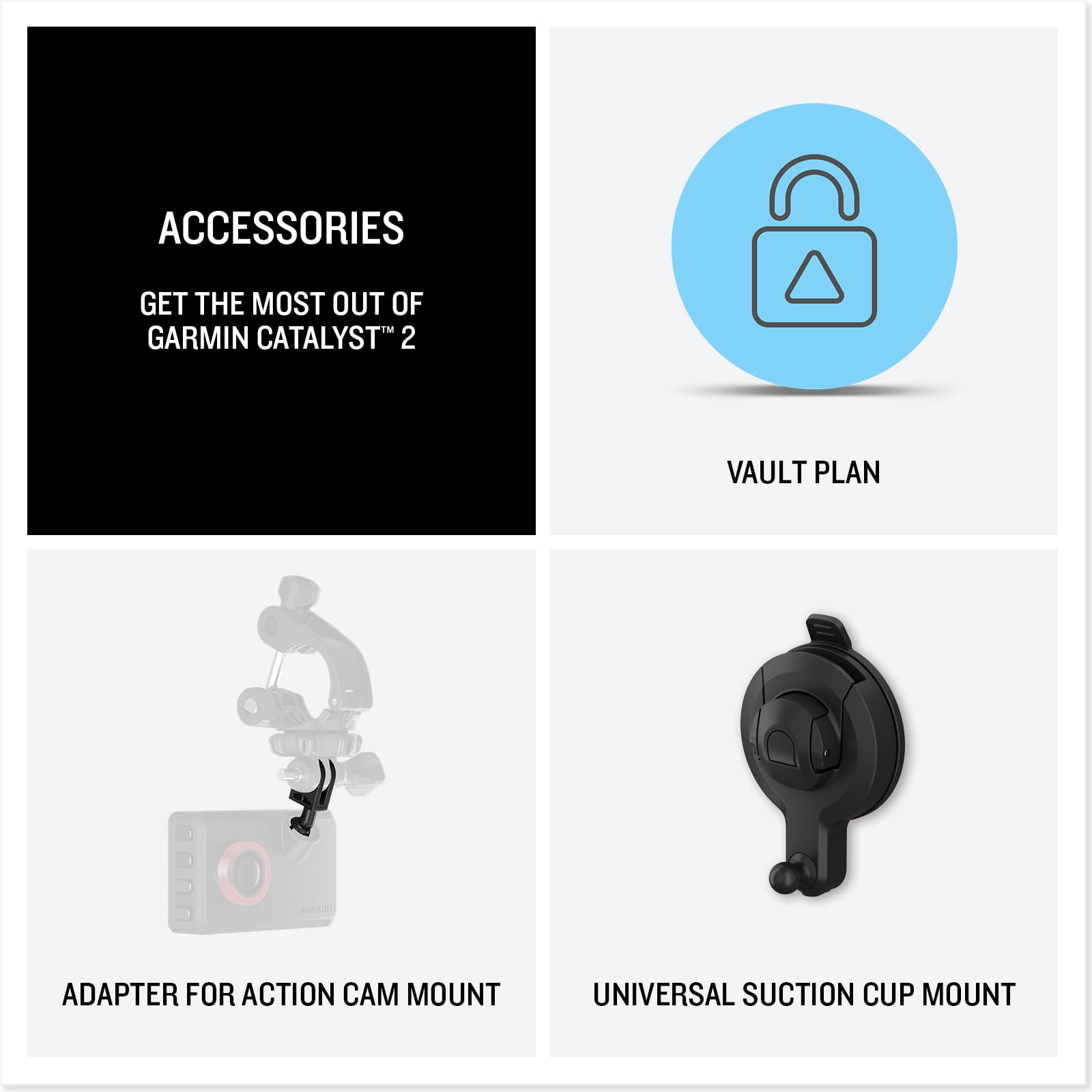 Garmin Catalyst 2 Track Driving Performance Optimizer with Real-Time Audio Coaching, True Optimal Lap, 1440P HD Camera & Data Analysis Bundle With Accessories