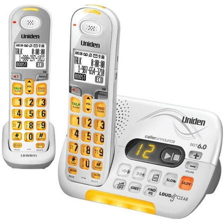 Uniden D3097-2 Cordless Amplified Phone w/ LED Indicator& 1 Extra Handset