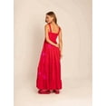 thumbnail image 5 of Women Embroidered Maxi Dress Sleeveless Smocked Flowy Sundress Boho Summer Long Dresses Beach Vocation Red XL, 5 of 6