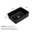 thumbnail image 3 of 19x15x5.5" Ceramic Rectangular Vessel Bathroom Sink - Black Generous Appearance, 3 of 3