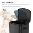 thumbnail image 6 of pouseayar Large Capacity 13 Gallon Stainless Steel Trash Can - Soft Close Lid, Foot Pedal, Durable Construction - Ideal for Kitchen, Office, Commercial Use - Black, 6 of 18