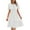 White, variant on Oplxuo Women's Casual Dresses 2025 Summer Spring V Neck Short Sleeve Sundress Smocked Waist A Line Tiered Mini Dress