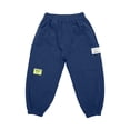 thumbnail image 6 of dmqupv Boy Pants Kids' Solid Color Drawstring Cotton Sweatpants Jogger Pants for Boys & Girls Blue,Size for 6-7 Years, 6 of 7