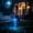 A, variant on Halloween Blue LED Glowing Ghost Light Strip with Skull Lanterns Spooky Halloween Courtyard Garden Porch Outdoor Decorations