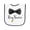 White and Navy, variant on Inktastic Ring Bearer Black Bow Tie and Gold Wedding Ring Baby Terry Cloth Bib