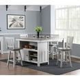 thumbnail image 2 of Pilaster Designs Millport 5-piece Wood Extendable Dining Set in Gray/White, 2 of 10