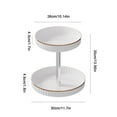 thumbnail image 3 of Disc Spice Rack Organizer, Two-tier Turntable, Plastic Material, for Kitchen Pantry Cabinet Countertop Storage, Spinning Carousel Lazy Susan, 1-pack, by FAJHHA, 3 of 8