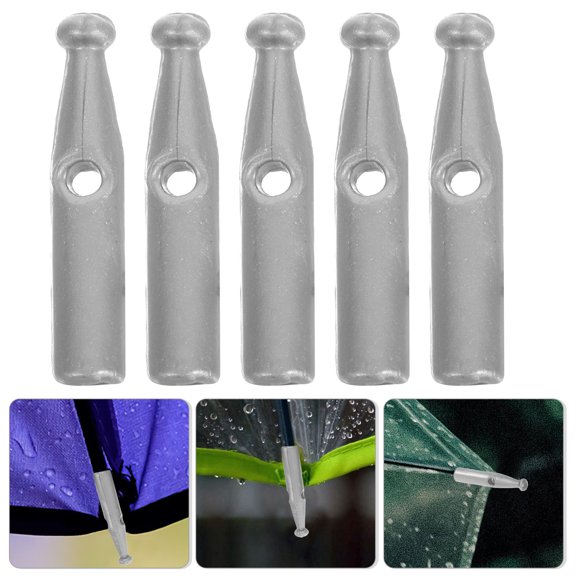 Pawsdot Grey Plastic Umbrella Accessories Sturdy Simple Design 10Pcs