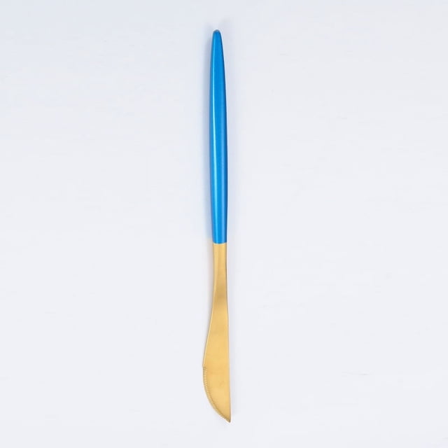 Xiao Hua 4 cuchillos de acero inoxidable para mesa, para casa, restaurante, hotel, color azul