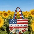 thumbnail image 7 of MuXiKeJi Clothes American Flag Quilted Tote Bag For Women - USA Flag Quilted Large Grocery Shoulder Tote Bag Patriotic Handbags With Handles, 7 of 7