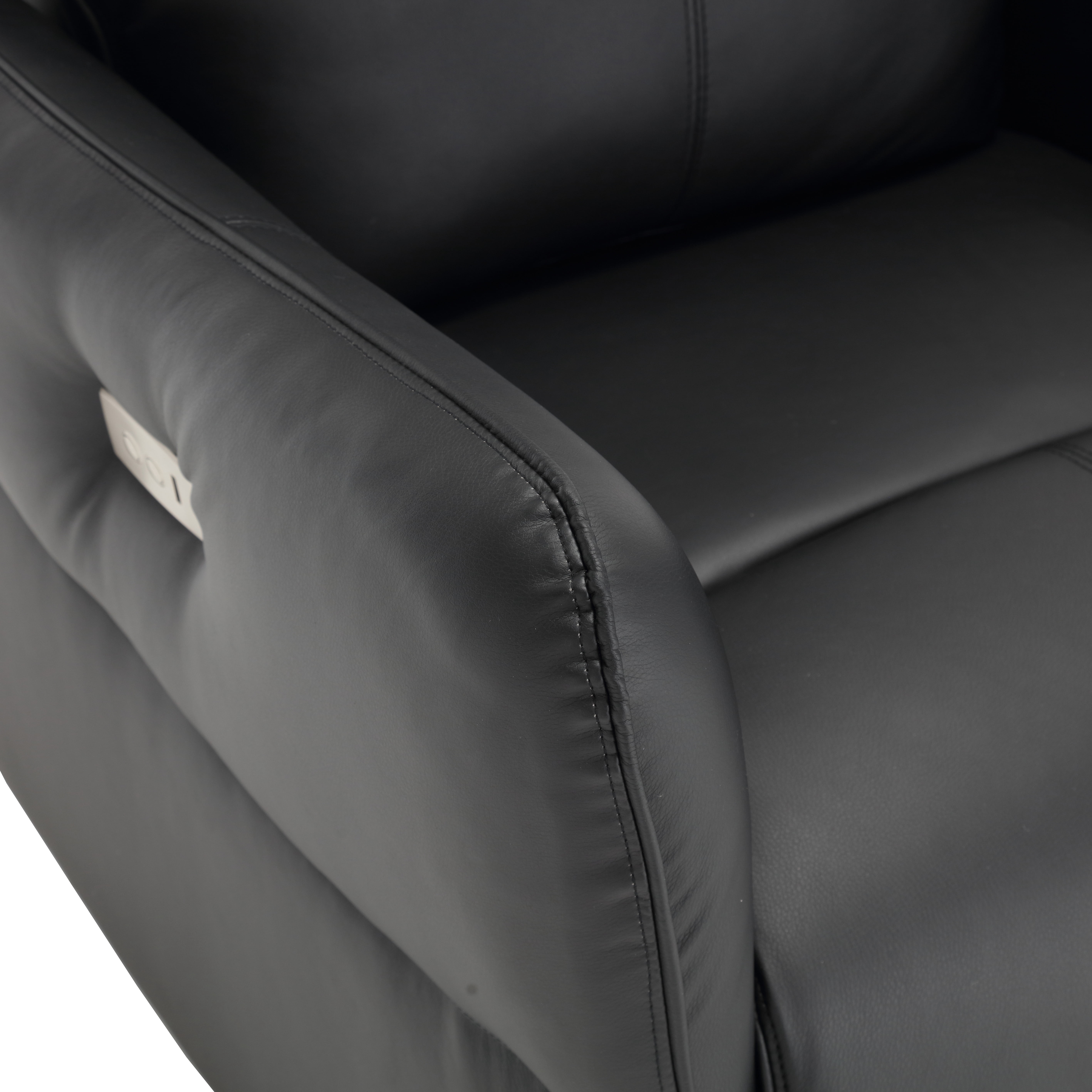 MINCETA Power Recliner Chairs,Modern Upholstered 270 Swivel Nursery Rocker Glider Recliner for Living Room,PU Leather in Black