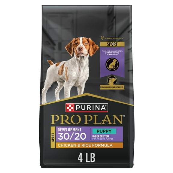 Purina Pro Plan Sport Development 30/20 Chicken and Rice Formula Puppy Food, 4 lb Bag
