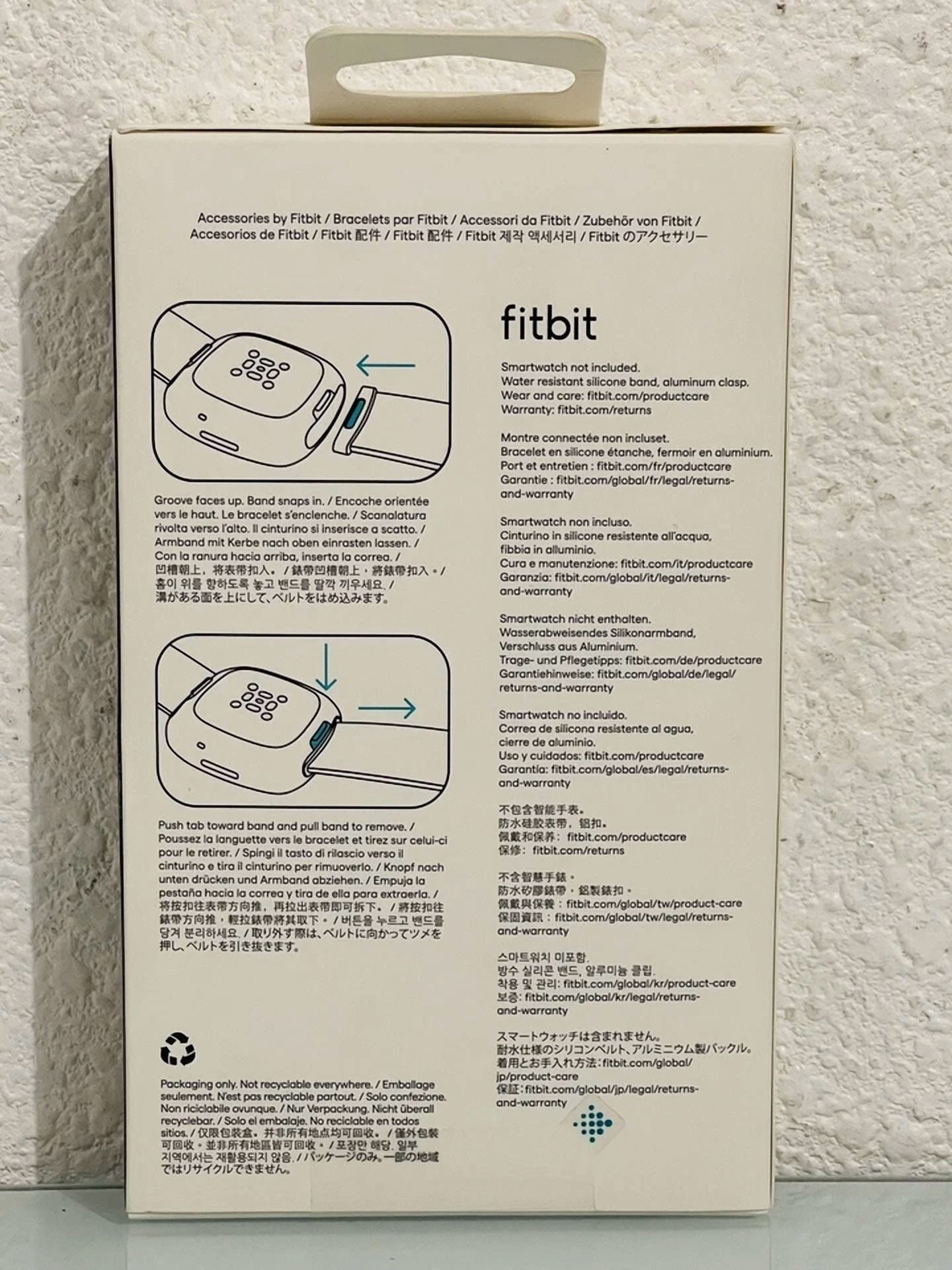 CRESTIN- Fitbit 24Mm Sport Band Small White