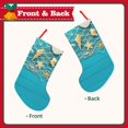 thumbnail image 6 of Zufioo Seashells And Fishing Net On Blue Wooden Table for 18-inch Stitching Christmas Stockings, Suitable for Christmas, Christmas Trees, Indoor and Outdoor Holiday Decorations-Short plush, 6 of 7