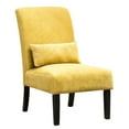 thumbnail image 6 of Xukmct Fabric Leisure Chair Club Chair with Pillow, Modern Armless Accent Chair for Home, Living Room, Office, Yellow, 6 of 6