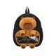 thumbnail image 3 of Mochila de capibara, bonita y práctica, con cremallera suave, ligera y de peluche de dibujos animados. Negro, 3 of 9