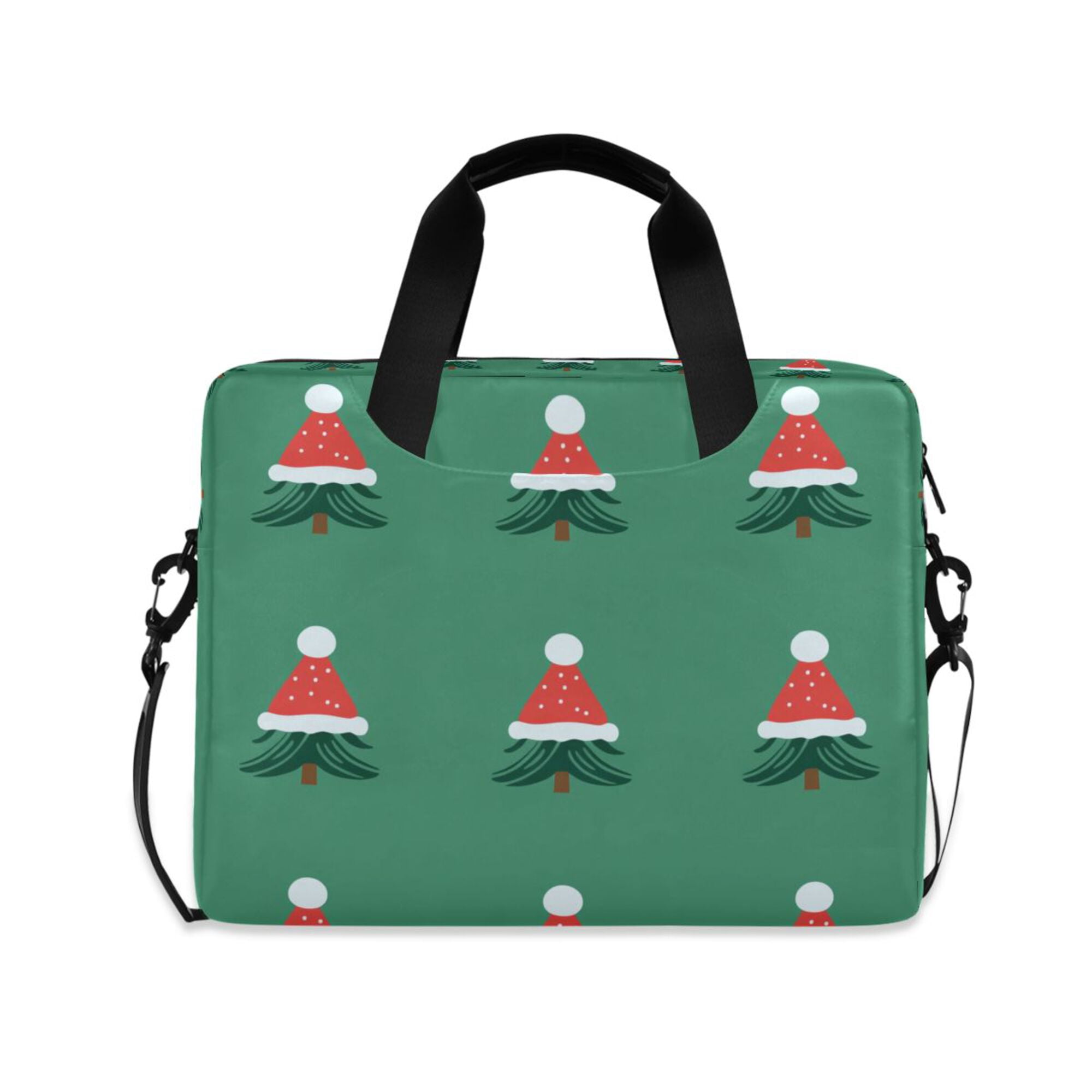 FORMRS 16" Laptop Bag Carrying Sleeve Case with Handle Travel Shoulder Briefcase, Christmas Trees