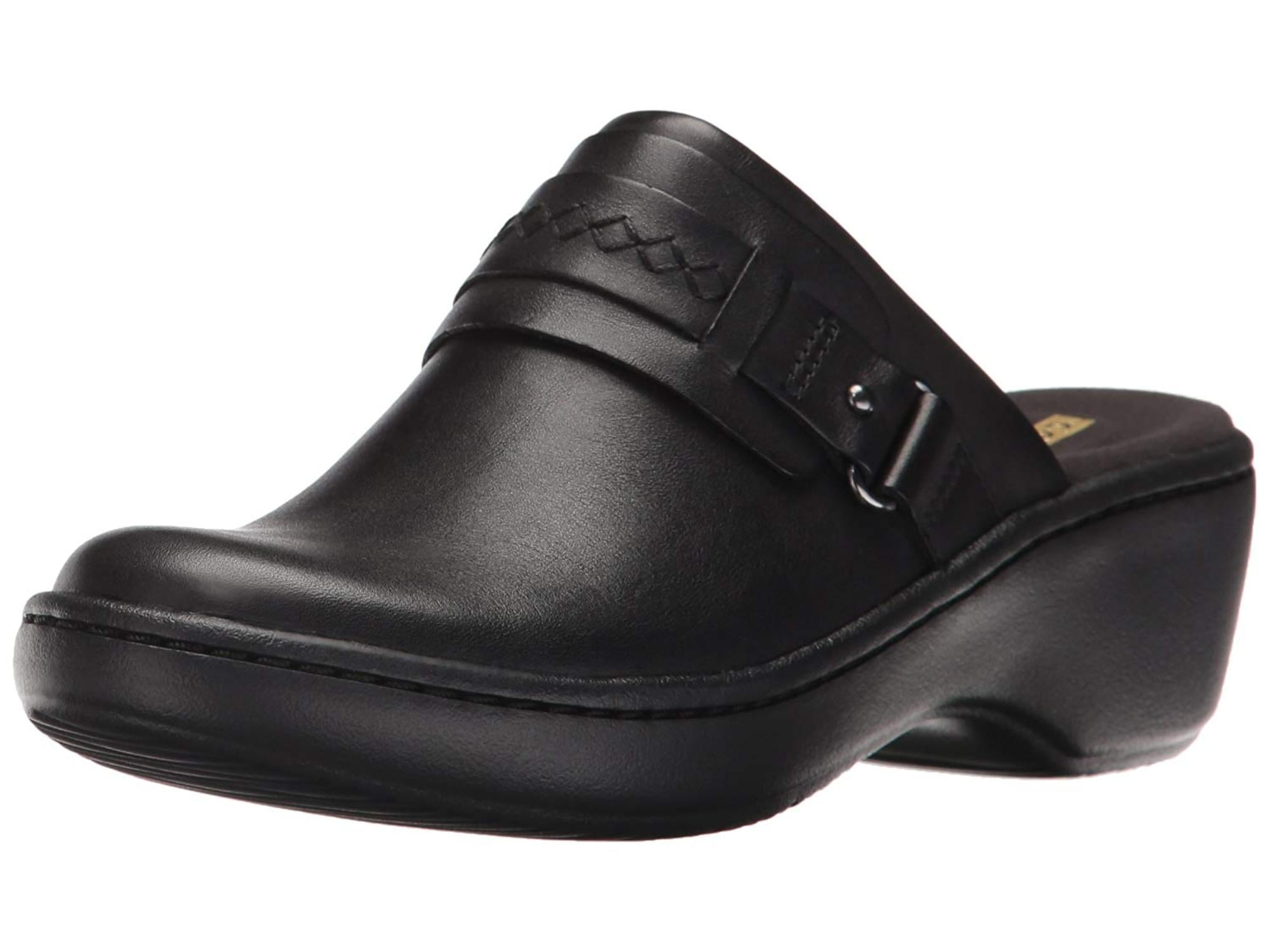 clarks leather clogs