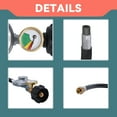 GasSaf 3ft Low Pressure Propane Regulator and Hose with BBQ Gauge for