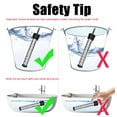 thumbnail image 3 of Immersion Water Heater, Electric Bucket Heater Stainless-Steel Portable Submersible Water Heater for Inflatable Pool Bathtub, Basin,Black,1500W, 3 of 12