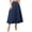 Dark Blue, variant on Women's High Waisted Denim Midi Skirt Button Dressy Casual A-Line Flared Jean Skirt with Pockets Daily Wear Dark Blue M