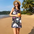 thumbnail image 3 of Lsque Sanrio Pattern Summer Dresses for Women – Sleeveless T-Shirt Swing Sundress, Perfect for the Beach and Casual Days, 3 of 6